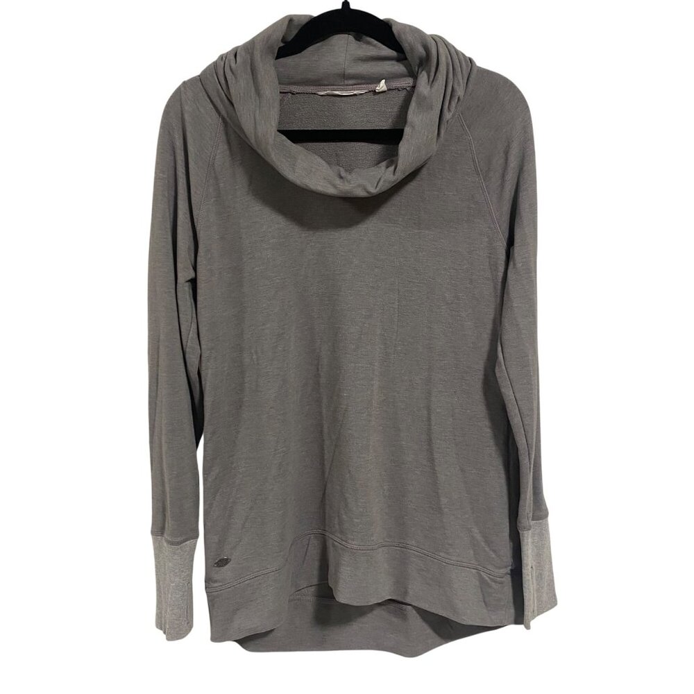 Athleta Tranquility Gray Cowl Neck Pullover Tunic… - image 1